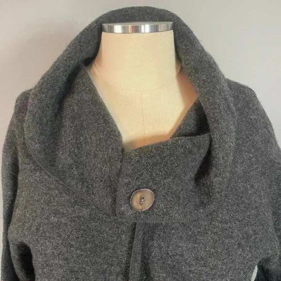 Woolen Deane & White Wool Button Down Grey Cardigan - Picture 7 of 14